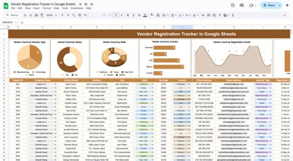 Vendor Registration Tracker in Google Sheets - Image 2