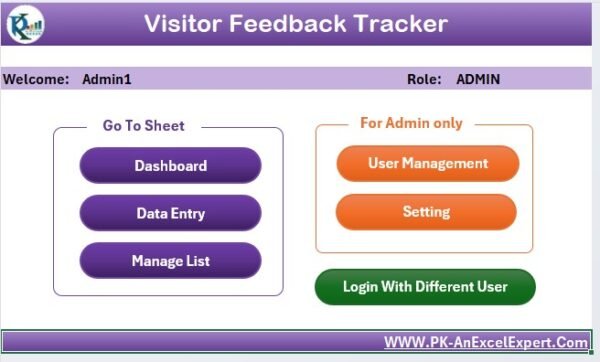 Visitor Feedback Tracker in Excel - Image 3