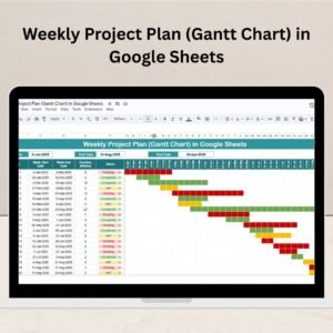 Weekly Project Plan (Gantt Chart) in Google Sheets