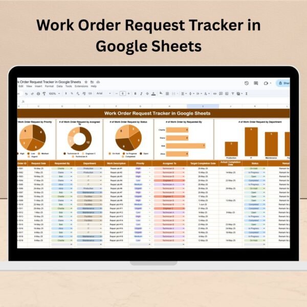 Work Order Request Tracker in Google Sheets
