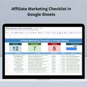 Affiliate Marketing Checklist in Google Sheets