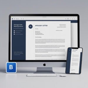 Apology Letter Template in MS Word and Google Docs