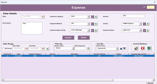 Ayurveda Centre Management System V1.0 in Excel - Image 10