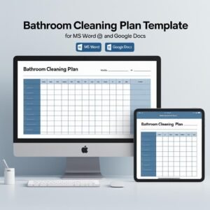 Bathroom Cleaning Plan Template MS Word & Google Docs