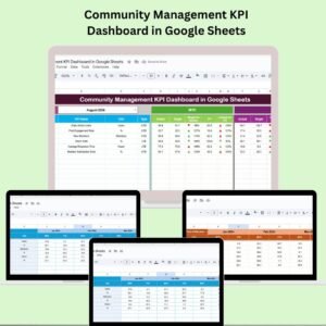 Community Management KPI Dashboard in Google Sheets