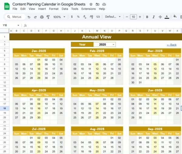 Content Planning Calendar in Google Sheets - Image 3