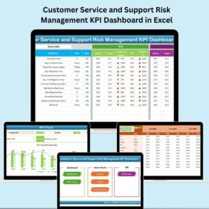 Customer Service and Support Risk Management KPI Dashboard in Excel