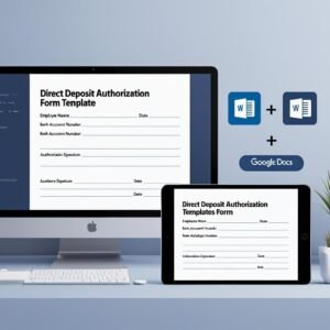 Direct Deposit Authorization Form Template in MS Word and Google Docs
