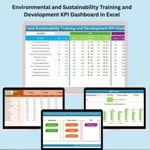 Environmental and Sustainability Training and Development KPI Dashboard in Excel