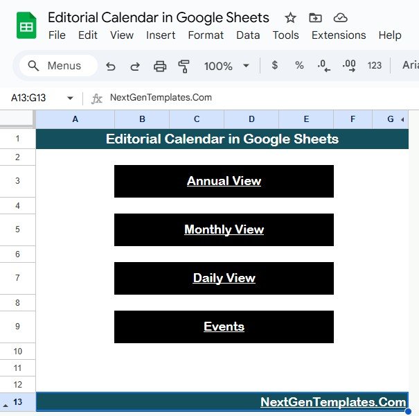 Editorial Calendar in Google Sheets - Image 2
