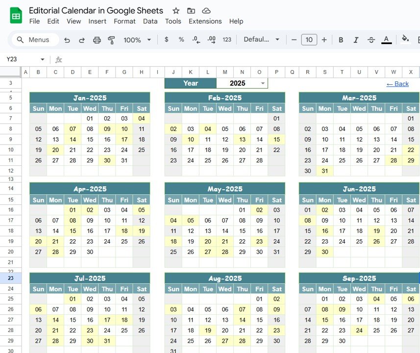 Editorial Calendar in Google Sheets - Image 3