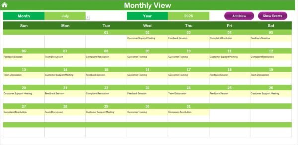 Education Compliance Customer Experience Calendar in Excel - Image 4