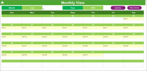 Education Customer Service Customer Experience Calendar in Excel - Image 4