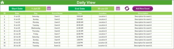 Education Customer Service Customer Experience Calendar in Excel - Image 5