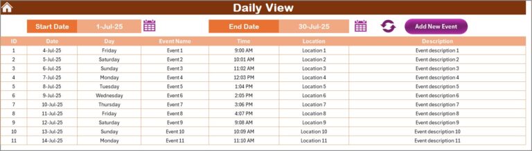 Education Customer Service Remote Work Calendar in Excel - Next Gen ...