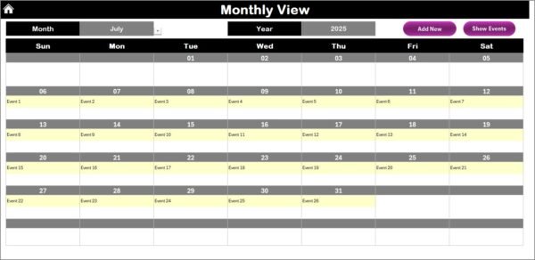 Education Customer Service Supply Chain Resilience Calendar in Excel - Image 4
