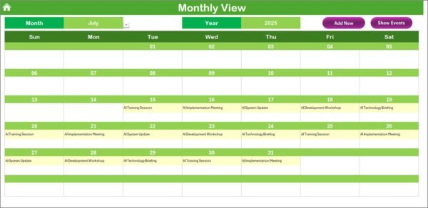 Education IT AI Implementation Calendar in Excel - Image 4