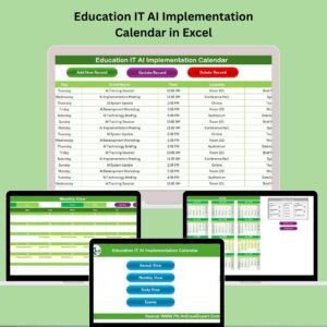 Education IT AI Implementation Calendar in Excel