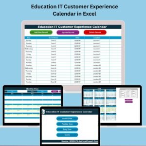 Education IT Customer Experience Calendar in Excel