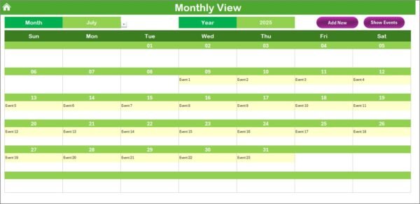 Education Sales Customer Experience Calendar in Excel - Image 4