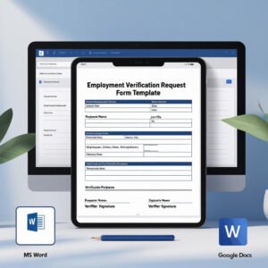 Employment Verification Request Form Template in MS Word and Google Docs