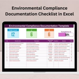 Environmental Compliance Documentation Checklist in Excel