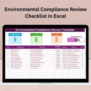 Environmental Compliance Review Checklist in Excel