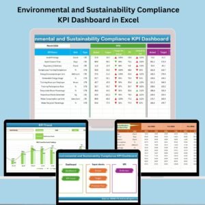 Environmental and Sustainability Compliance KPI Dashboard in Excel