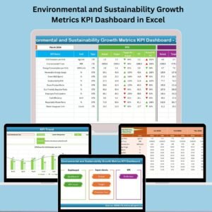 Environmental and Sustainability Growth Metrics KPI Dashboard in Excel