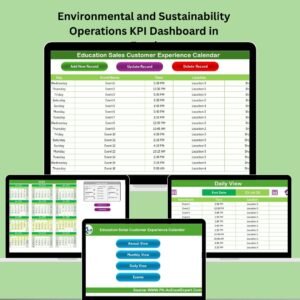 Education Sales Customer Experience Calendar in Excel