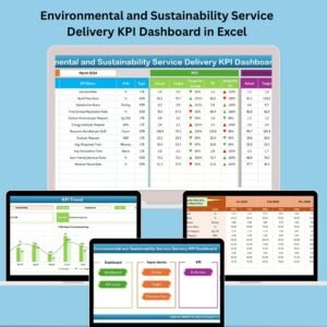 Environmental and Sustainability Service Delivery KPI Dashboard in Excel
