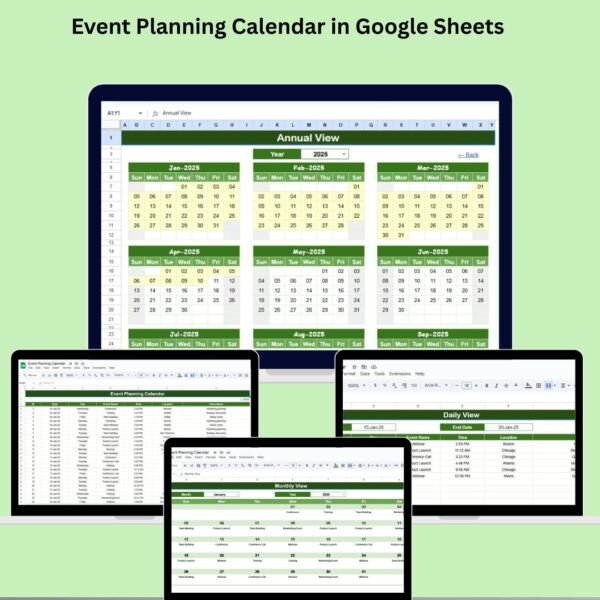 Event Planning Calendar in Google Sheets