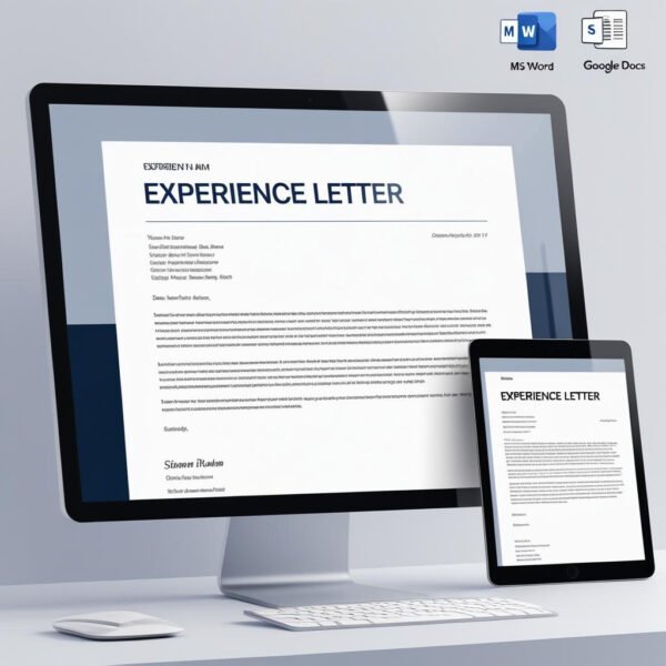 Experience Letter Template in MS Word and Google Docs