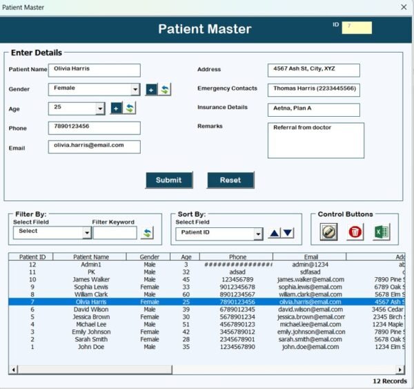 Eye Care Centre Management System V1.0 in Excel VBA - Image 7