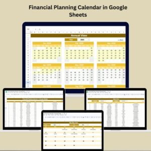 Financial Planning Calendar in Google Sheets