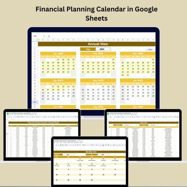 Financial Planning Calendar in Google Sheets