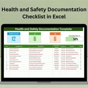Health and Safety Documentation Checklist in Excel