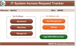 IT System Access Request Tracker in Excel - Next Gen Templates