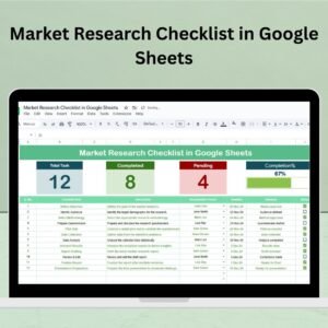 Market Research Checklist in Google Sheets