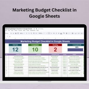 Marketing Budget Checklist in Google Sheets