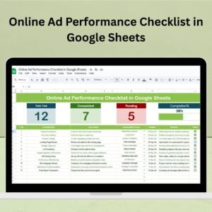 Online Ad Performance Checklist in Google Sheets
