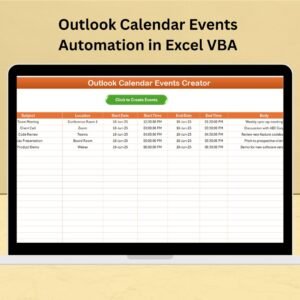 Outlook Calendar Events Automation in Excel VBA