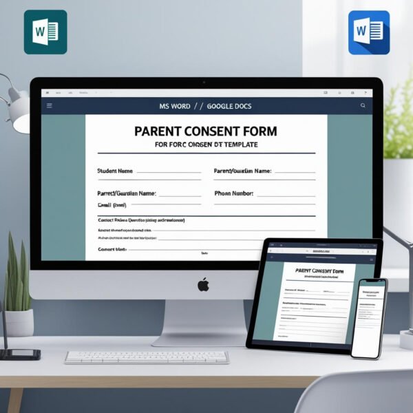 Parent Consent Form in MS Word and Google Docs