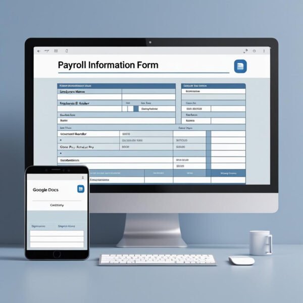 Payroll Information Form Template in MS Word and Google Docs