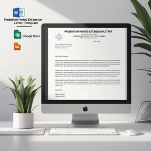 Probation Period Extension Letter Template in MS Word and Google Docs