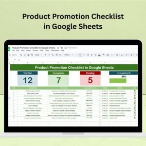 Product Promotion Checklist in Google Sheets