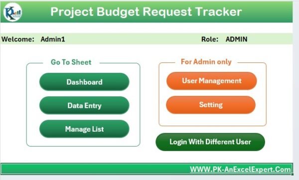 Project Budget Request Tracker in Excel - Image 3