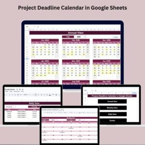 Project Deadline Calendar in Google Sheets