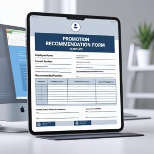 Promotion Recommendation Form Template in MS Word and Google Docs