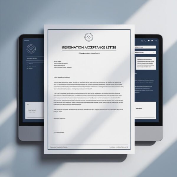 Resignation Acceptance Letter Template in MS Word and Google Docs